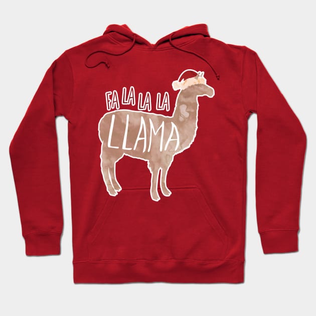 Fa la la la Llama - punny Christmas design Hoodie by HiTechMomDotCom